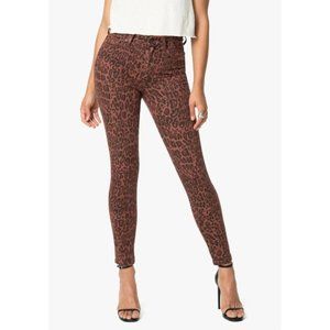 Joe’s Jeans The Charlie High Rise Skinny Ankle Leopard Print Denim Size 28 NEW